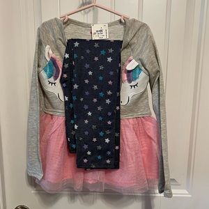 Girl’s Two-Piece Long Sleeve and Legging Set